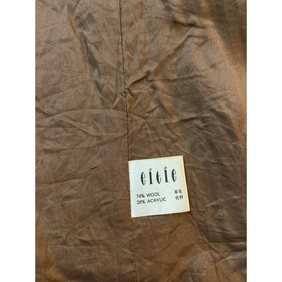 Vintage Eitie Women’s Wool Blend Skirt Suit Set Blazer Jacket Brown EU 38 US 6-8 - Picture 16 of 16